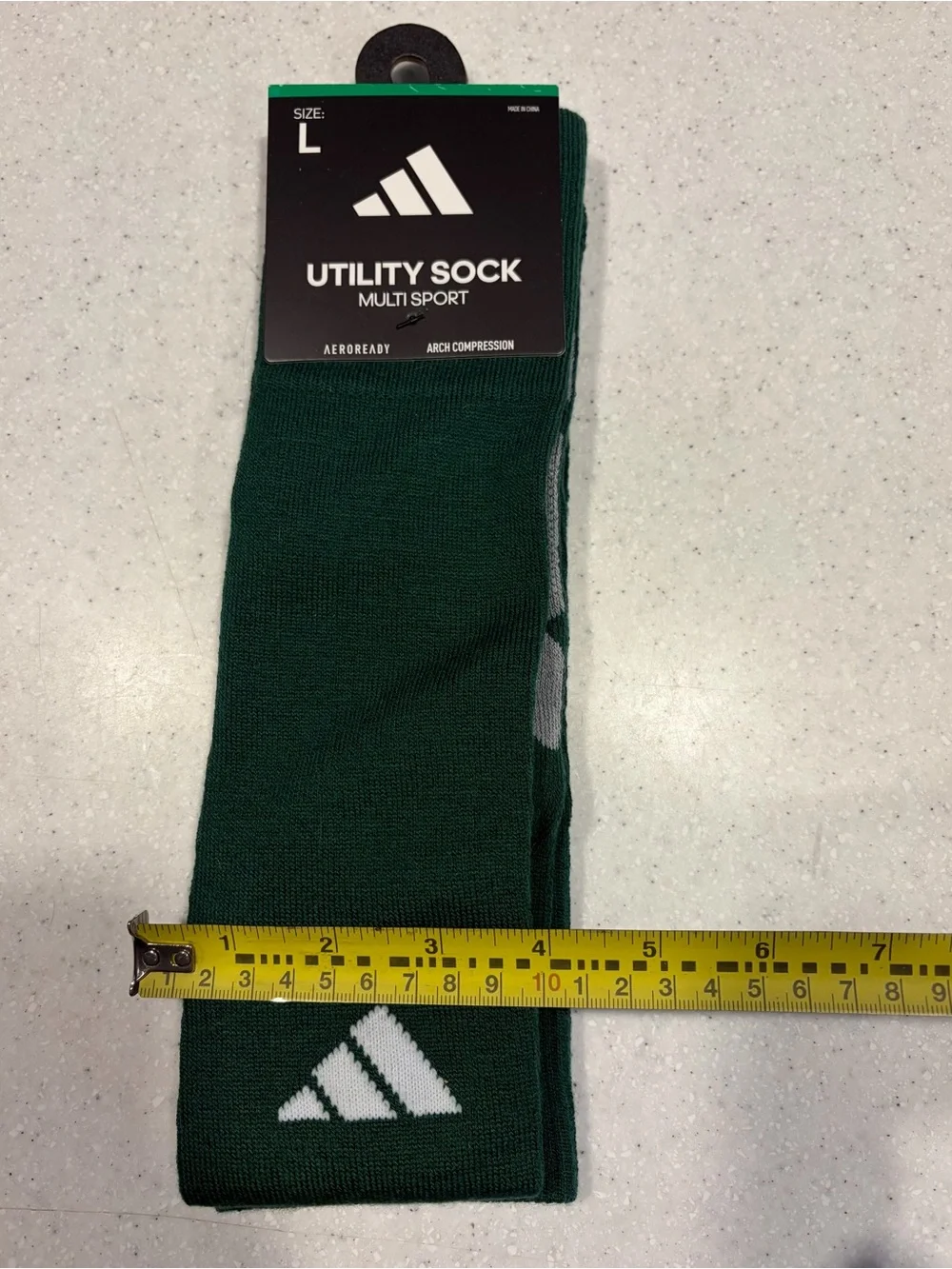 NWT Adidas Utility Sock Multi Sport Green (Size L). Women’s shoe 10-13. Men 8-12